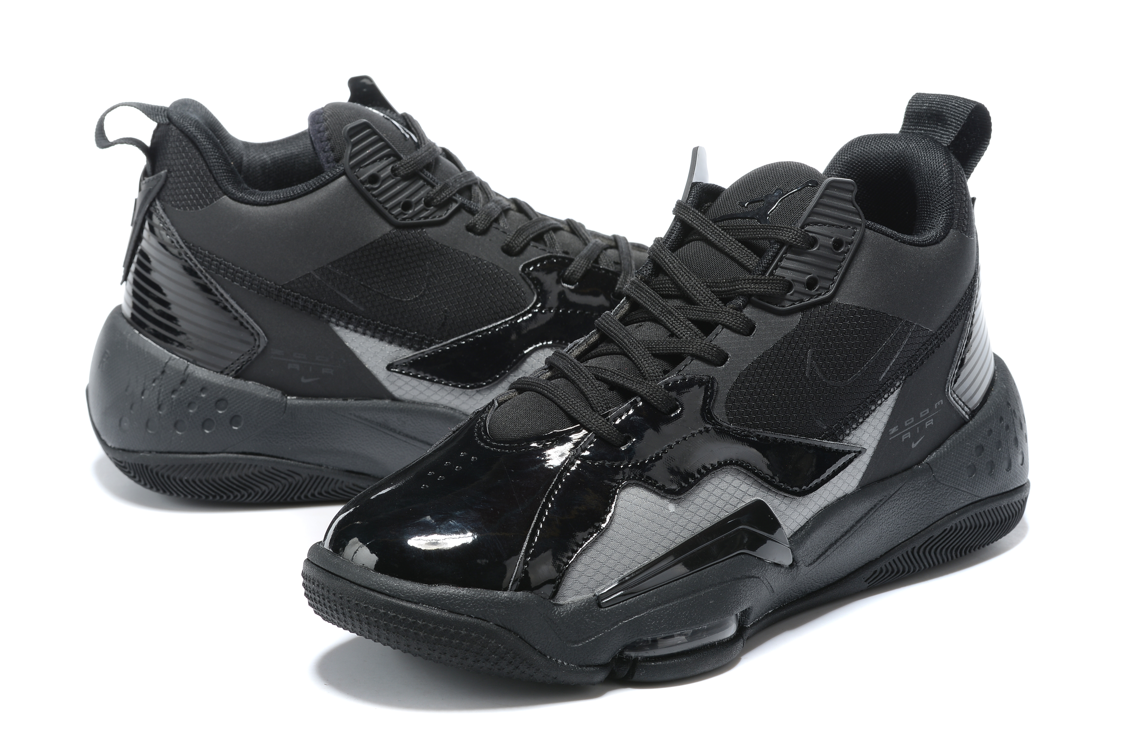 Jordan Zoom 92 All Black Shoes - Click Image to Close